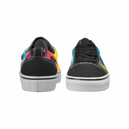 WOMEN'S Aliens  Tie Dye Lace-Up Canvas Melting Art Custom Sneakers