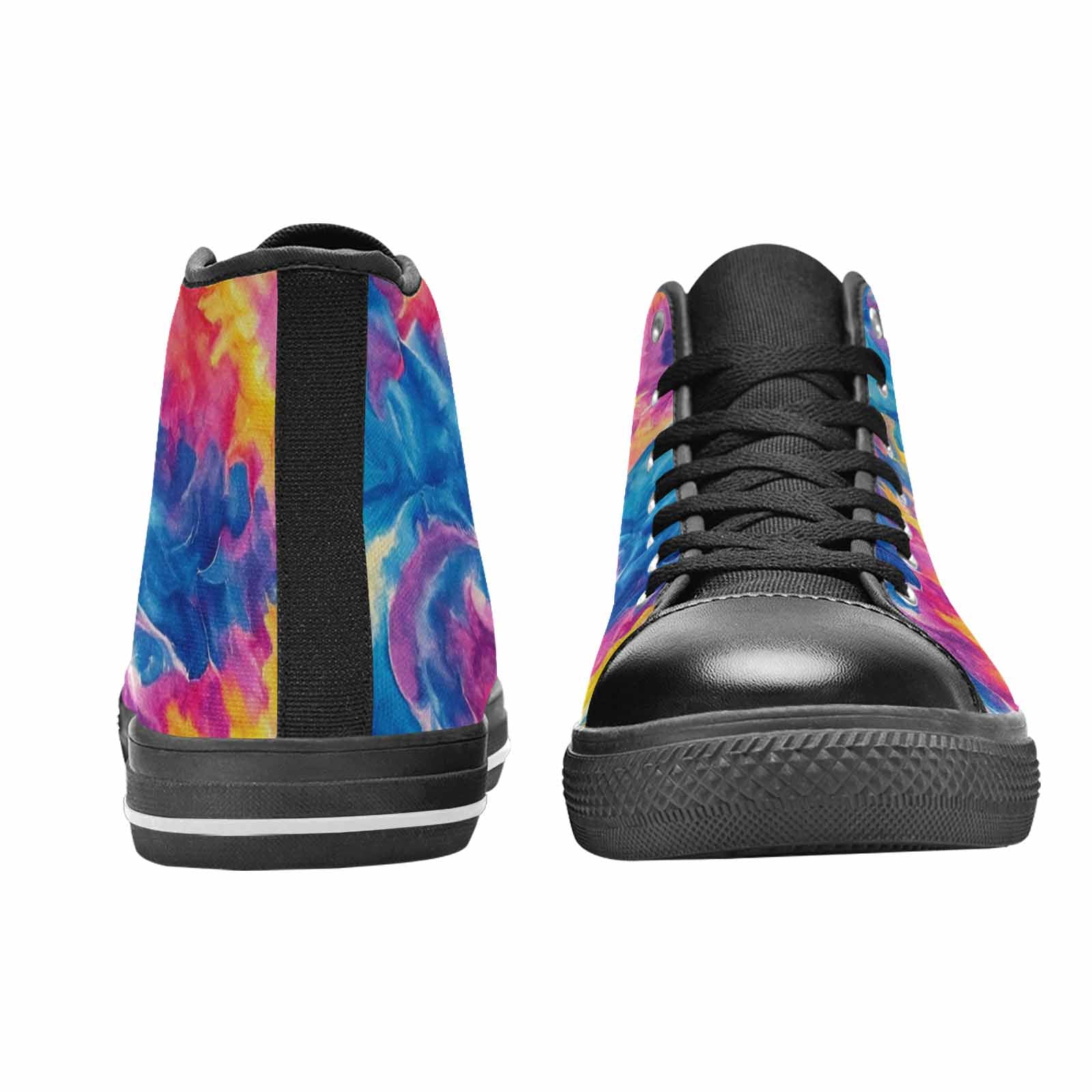 MEN'S Tie Dye Swirl High Top Canvas Neon Fantasy Sneakers