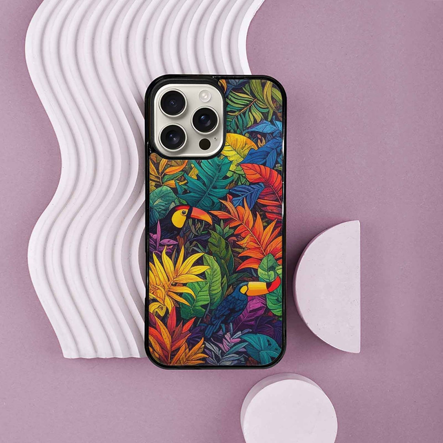 iPhone 16 Pro Max Case — Toucan Jungle Toucan Jungle Pattern Hundreds, Unique Phone Case Design