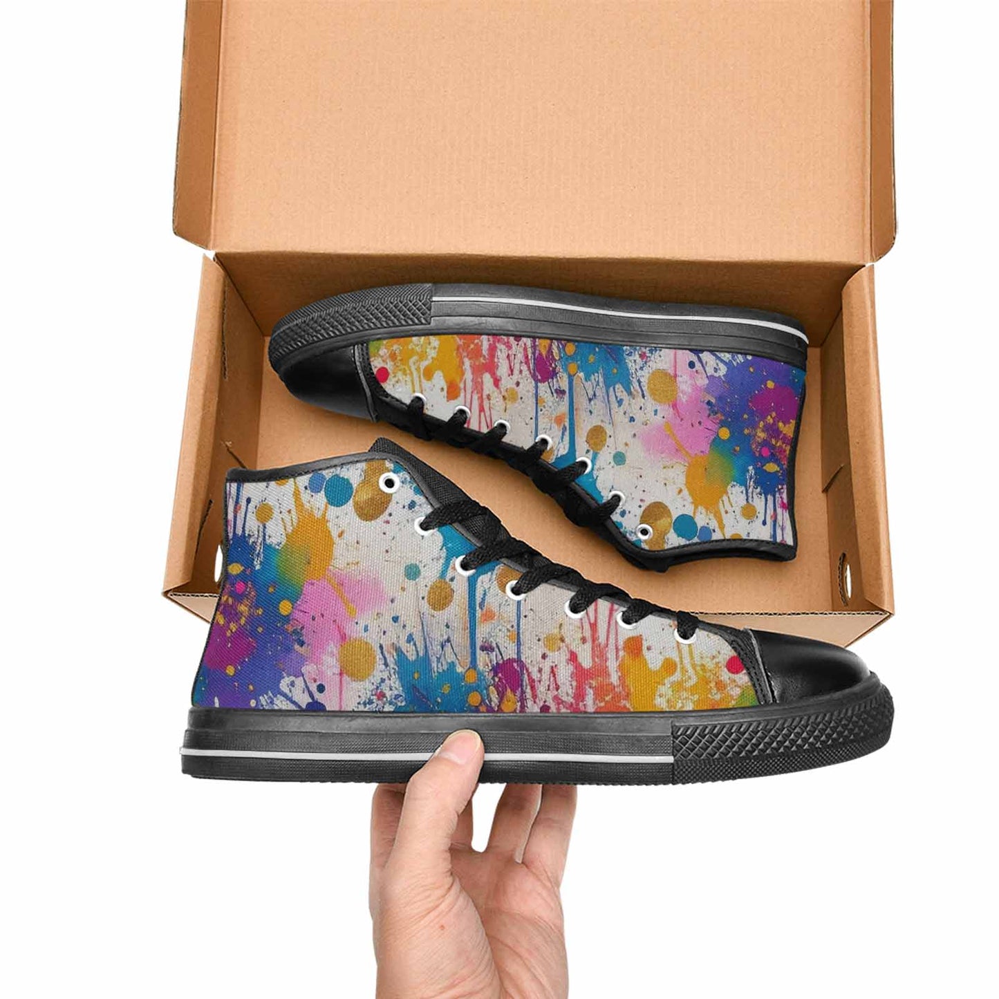 WOMEN'S Paint Splatter High Top Canvas Dreamcore Shoes