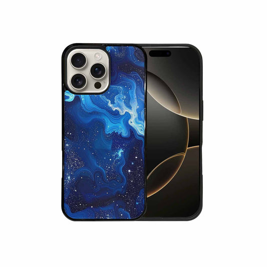 iPhone 16 Pro Max Case — Galaxy Art Blue Starfield Small Galaxy, Custom Designed Case Cover