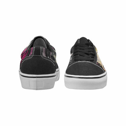 WOMEN'S Rainbow From Skull S Lace-Up Canvas Vivid Sneakers