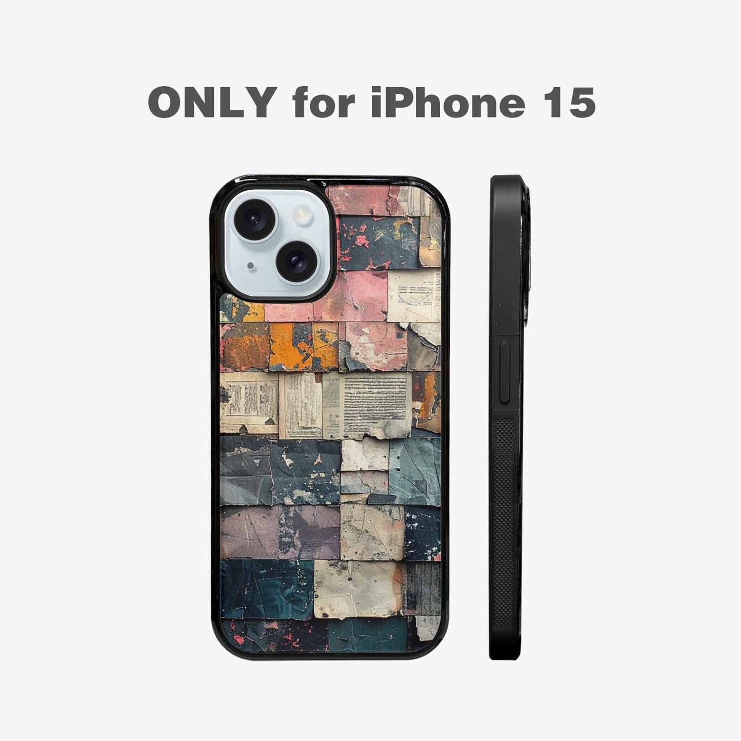 iPhone 15 Case — Distressed Grunge Texture Pattern Hundreds Of, Unique Phone Case Design
