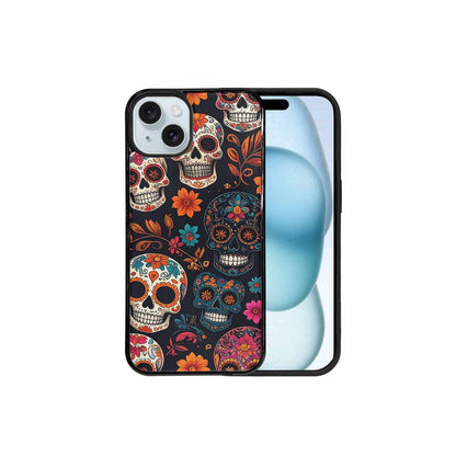 iPhone 15 Plus Case — Dia De Los Muertos Sugar Skull, Personalized Phone Case