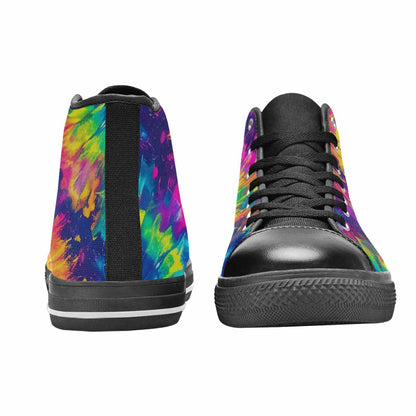 MEN'S Tie Dye - High Top Canvas Y2K Custom Shoes
