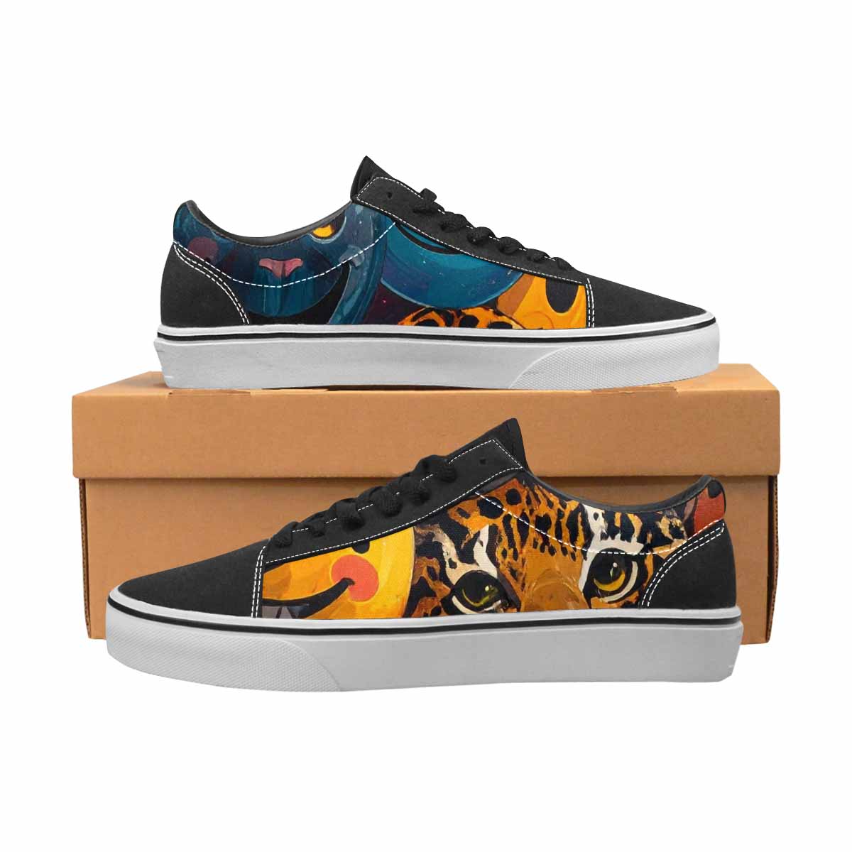 WOMEN'S Smiley Faces Lace-Up Canvas Dark Academia Sneakers