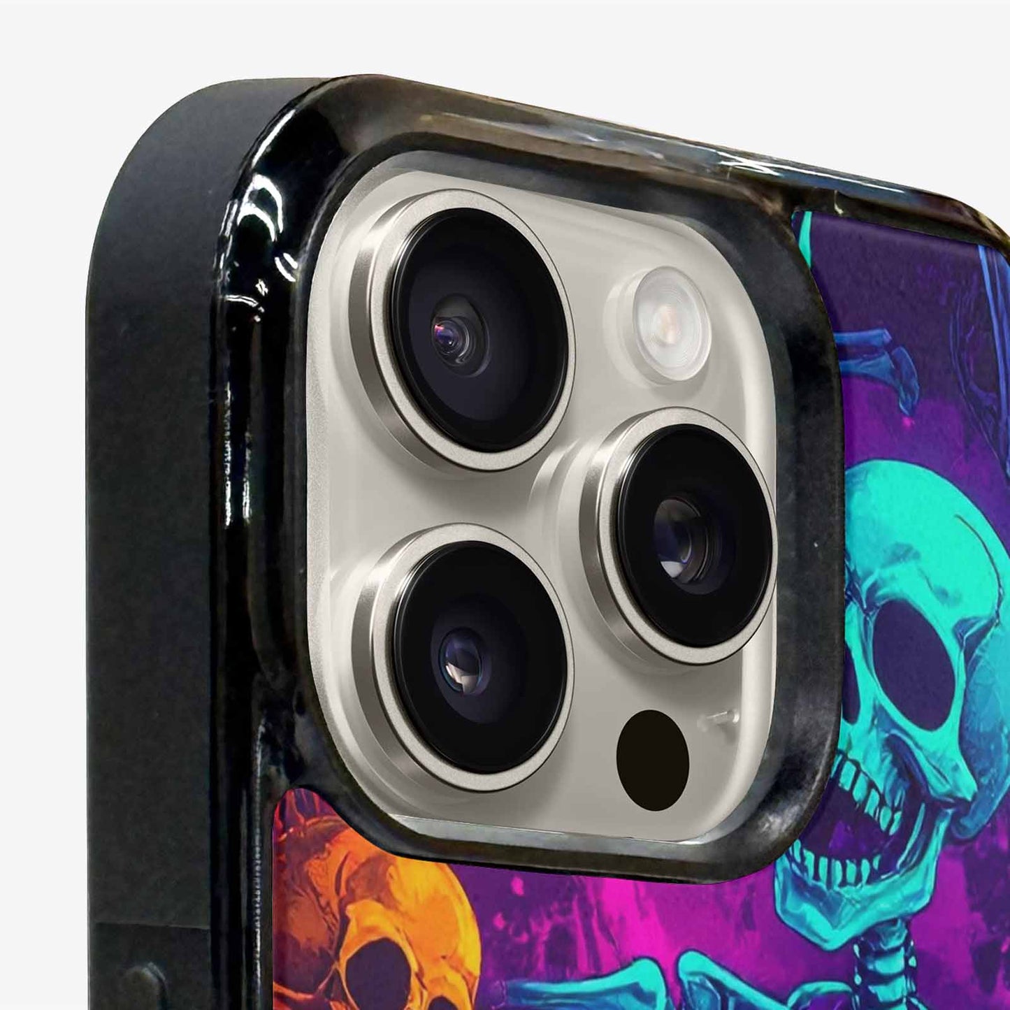 iPhone 15 Pro Max Case — Glowing Skeleton Pattern Hundreds Of Small, Custom Phone Case