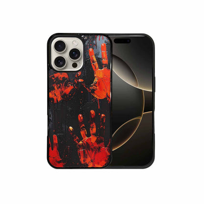 iPhone 16 Pro Max Case — Halloween Splatter Handprint, Original Design Phone Case
