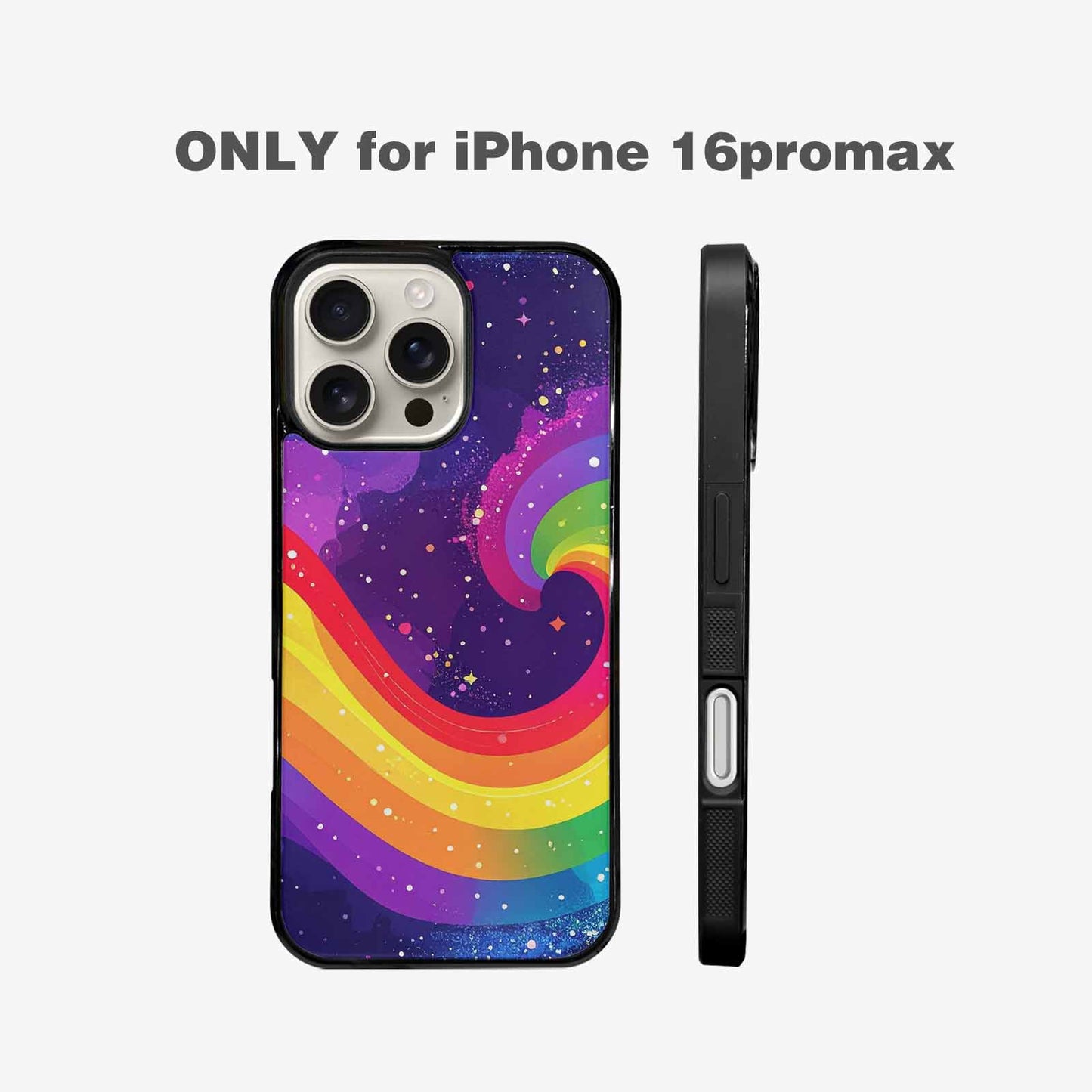 iPhone 16 Pro Max Case — Rainbow Pride Galaxy, Unique Phone Case Design