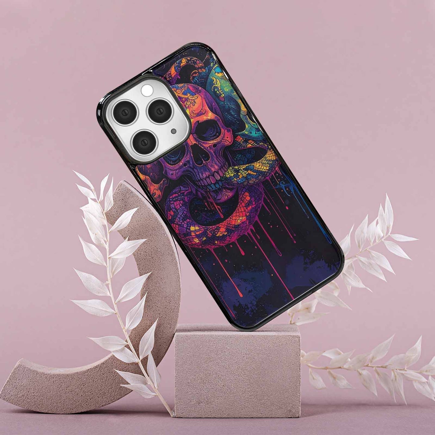 iPhone 15 Pro Max Case — Snakes And Skulls And Snakes Skulls, Customized Protective Case