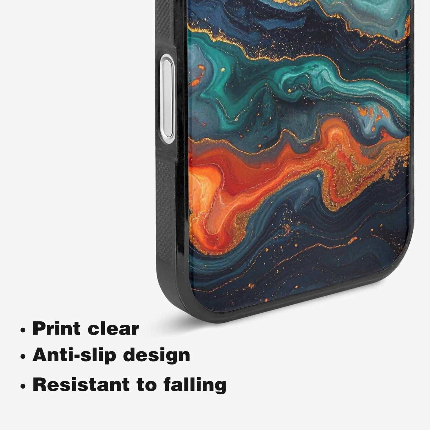 iPhone 16 Case — Marble Dark, Custom Phone Case