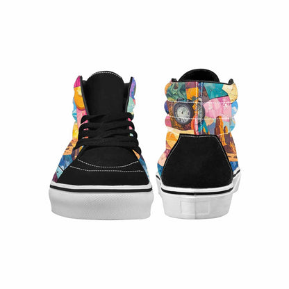 WOMEN'S Surrealist Full Color High Top Canvas Artist-designed Cottagecore Custom Printed Shoes