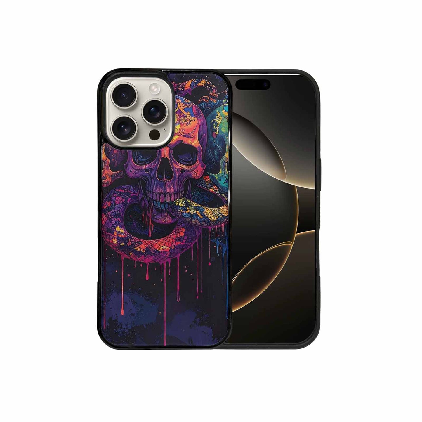 iPhone 16 Pro Max Case — Snakes And Skulls And Snakes Skulls, Custom Art Phone Cover