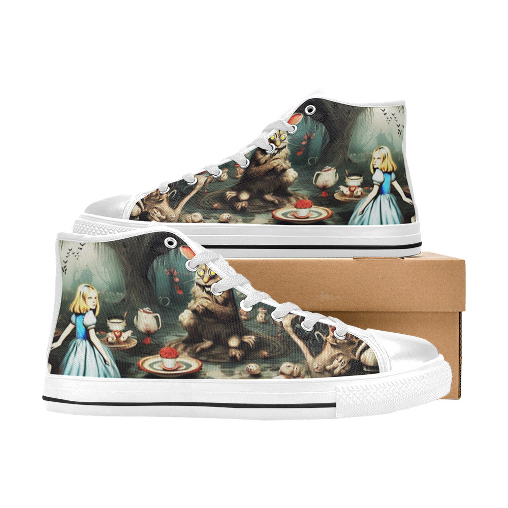 MEN'S Creepy World Wonderland Men’S High Top Canvas Aesthetic Custom Sneakers