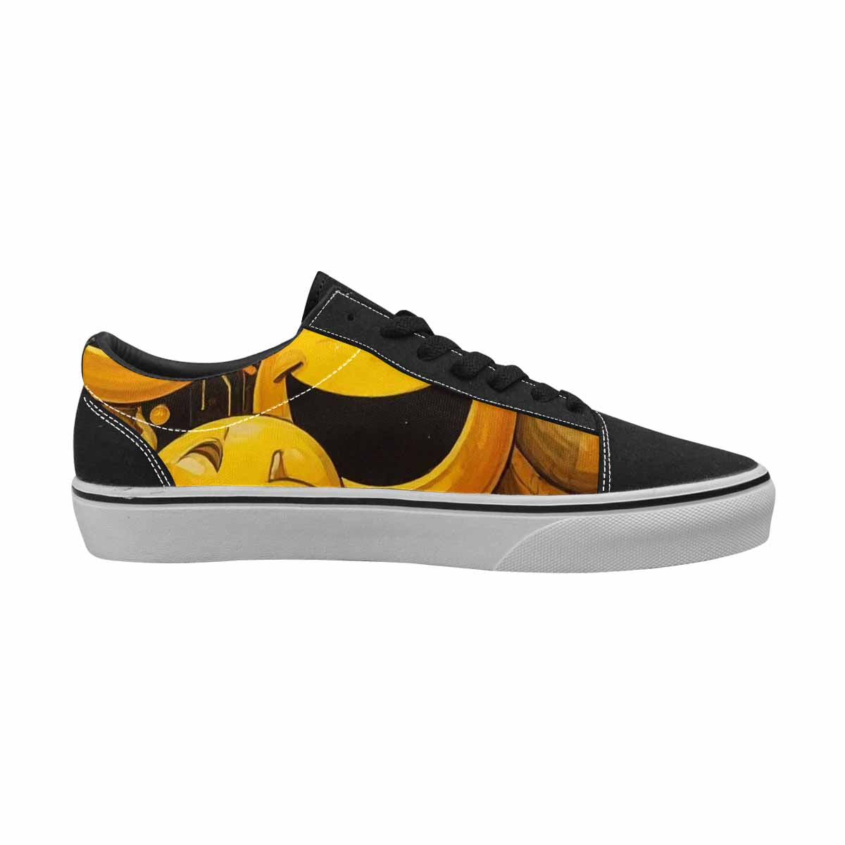 WOMEN'S Melting Moon Smiley — Lace-Up Canvas Neon Fantasy Shoes