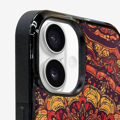 iPhone 16 Plus Case — Mandala Lions Art Seamless Pattern Vibrant, Custom Phone Case
