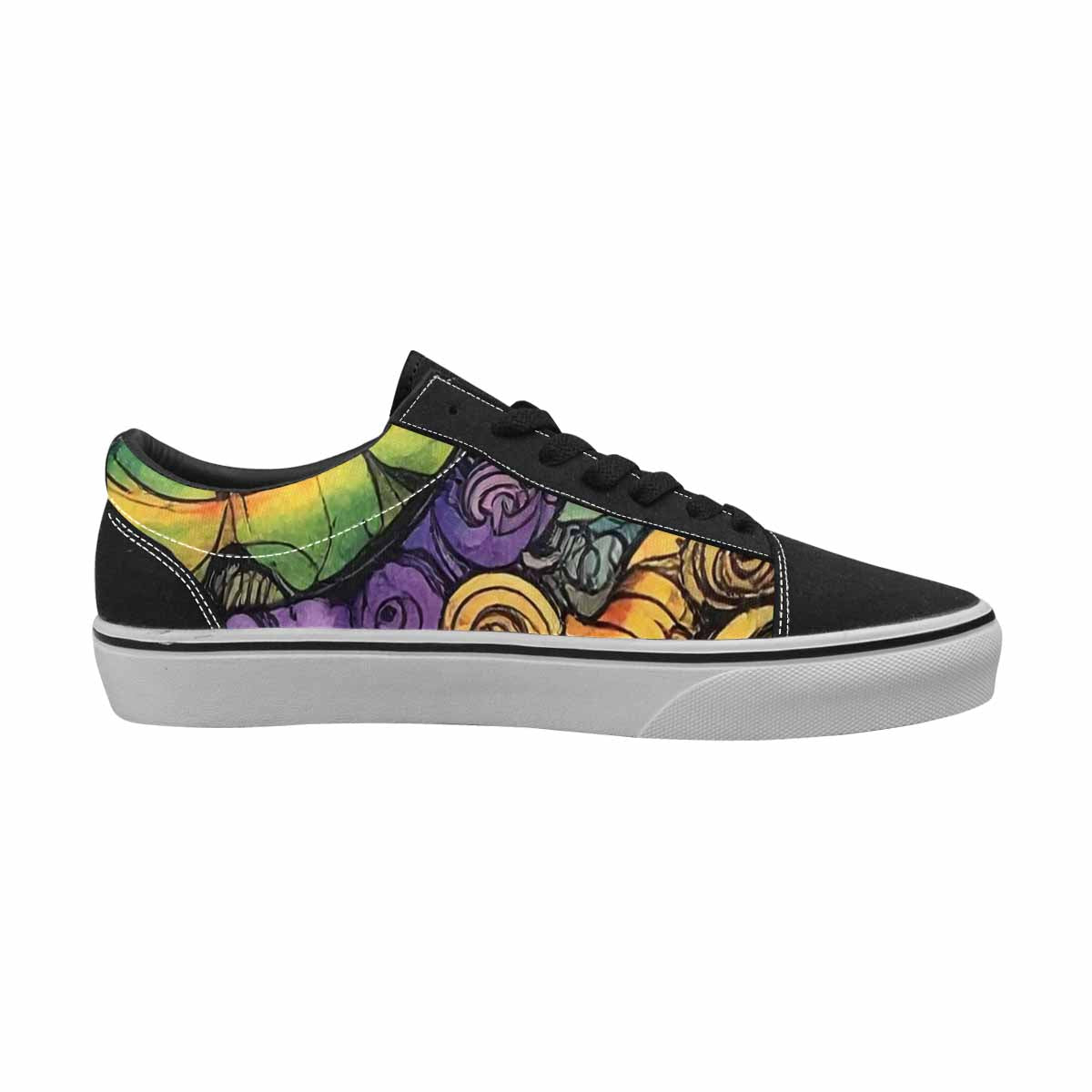 WOMEN'S Tie Lace-Up Canvas Neon Fantasy Custom Shoes