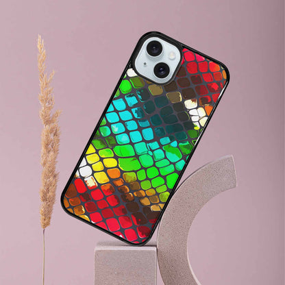 iPhone 15 Plus Case — Snake Print Dark Seamless Pattern Vibrant, Custom Designed Case Cover