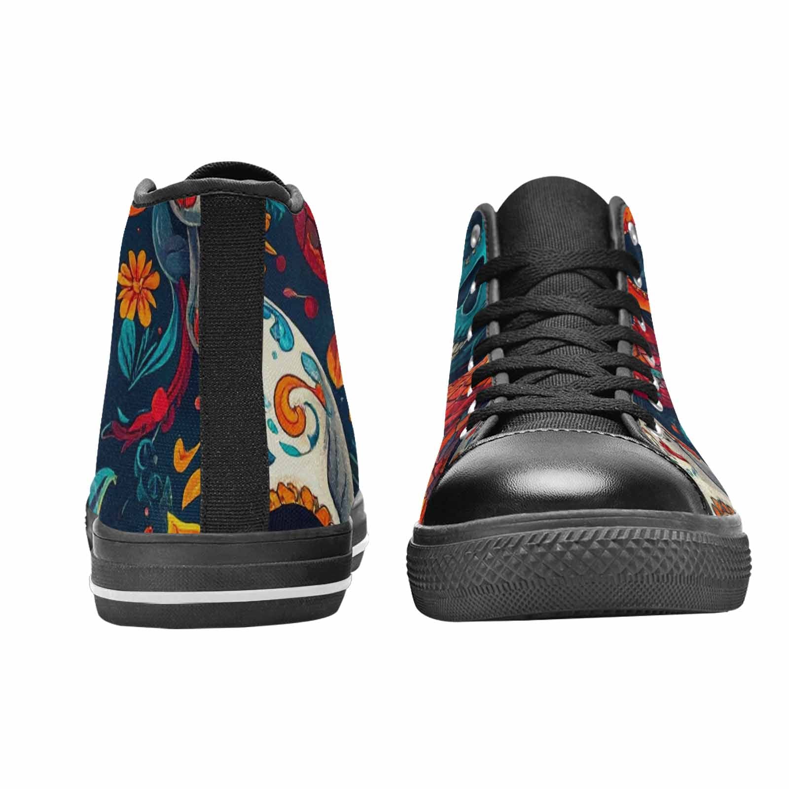 WOMEN'S Snake Skulls Print Alt High Top Canvas Dark Academia Custom Sneakers