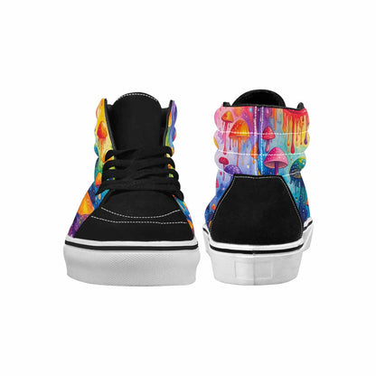 MEN'S Mushrooms High Top Canvas Wearable Art Melting Art Shoes