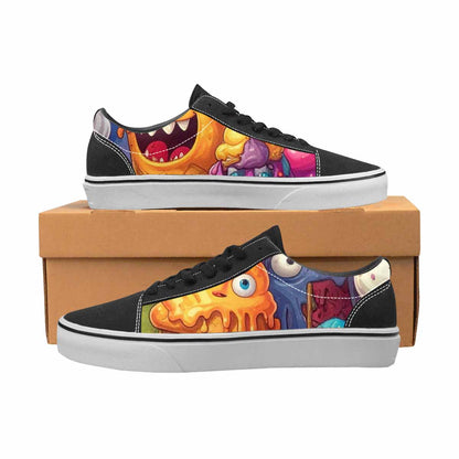 WOMEN'S Melting Ice Cream Monster Lace-Up Canvas Grunge Custom Shoes