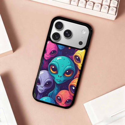 iPhone 17 Pro Case — Alien Ufo Cartoon Art Pattern Alien, Personalized Phone Case
