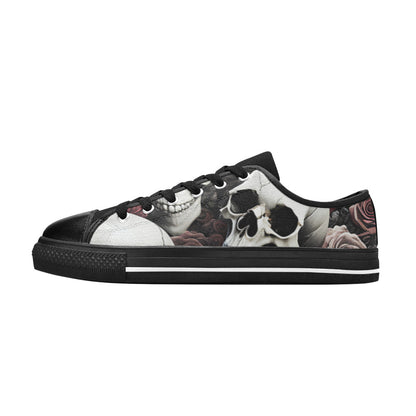 WOMEN'S Rose Skulls Dark 7 Canvas Dark Academia Shoes