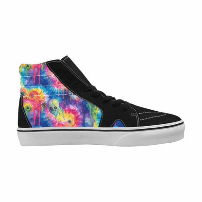 MEN'S Aliens  Tie Dye High Top Canvas Dreamlike Custom Shoes