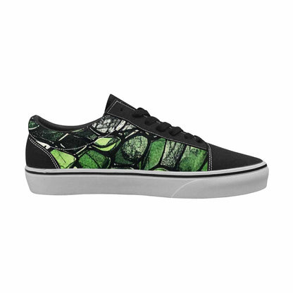 WOMEN'S Reptile Scale Lace-Up Canvas Vibrant Chaos Sneakers