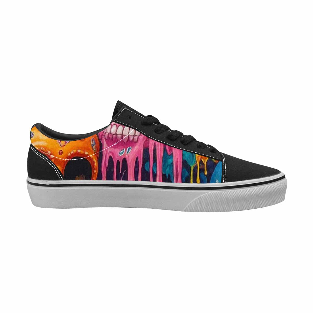 WOMEN'S Sugar Skulls Melting Sugar Lace-Up Canvas Dark Academia Sneakers
