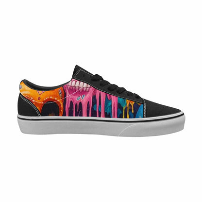 WOMEN'S Sugar Skulls Melting Sugar Lace-Up Canvas Dark Academia Sneakers