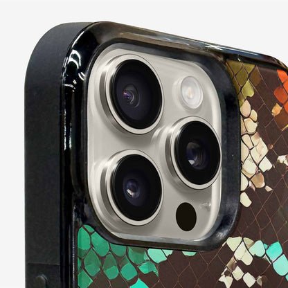 iPhone 16 Pro Max Case — Snake Print Dark Seamless Pattern Vibrant, Custom Designed Case Cover