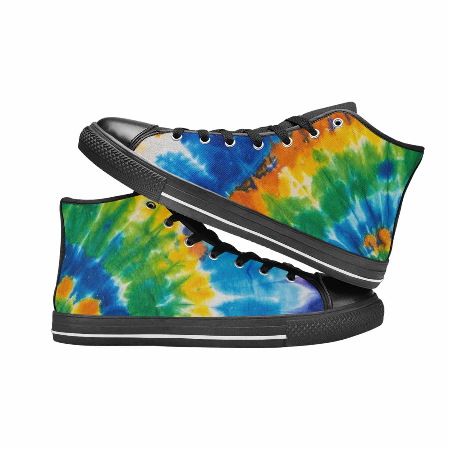 MEN'S Tie Dye Color Twist High Top Canvas Surreal Sneakers