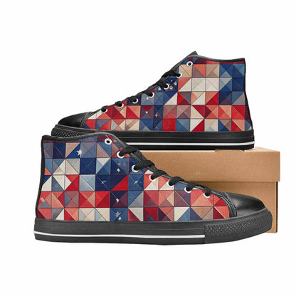 MEN'S American Flag Stars High Top Canvas Dark Academia Sneakers