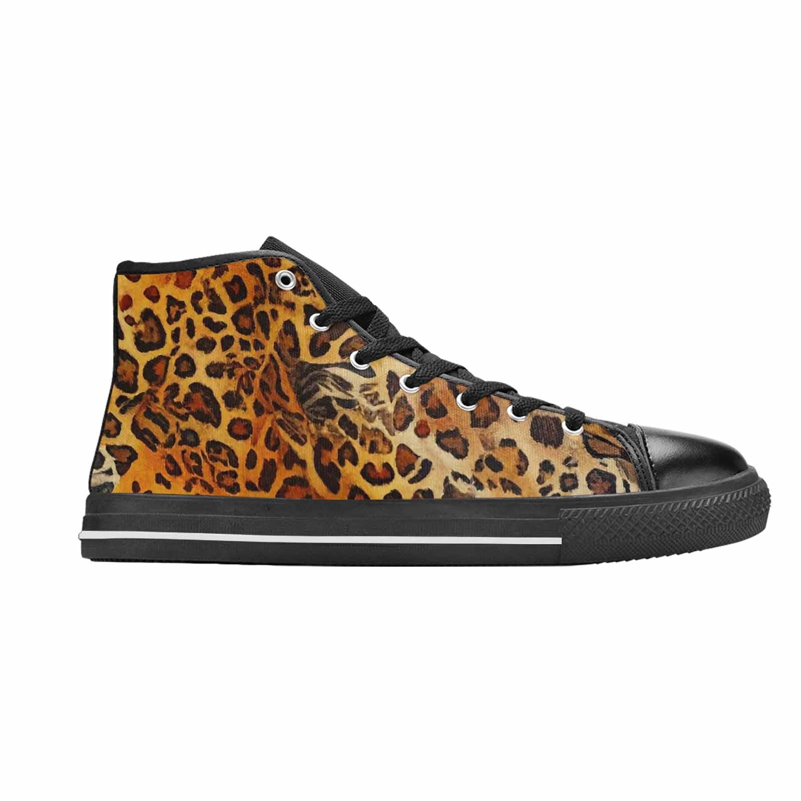 WOMEN'S Animal Print High Top Canvas Neon Fantasy Custom Sneakers