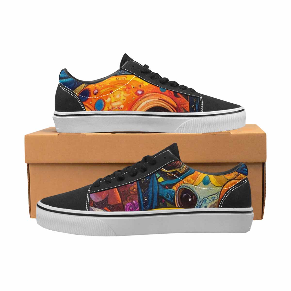 MEN'S Cartoon Alien Characters Canvas Lace-Up Neon Fantasy Sneakers