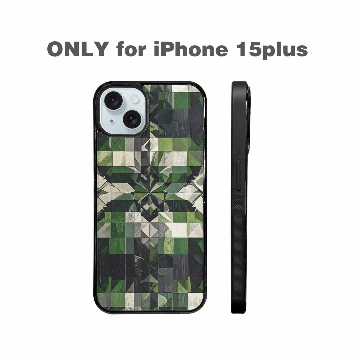 iPhone 15 Plus Case — Aromantic Flag Color Theme Small Rainbow, Original Design Phone Case