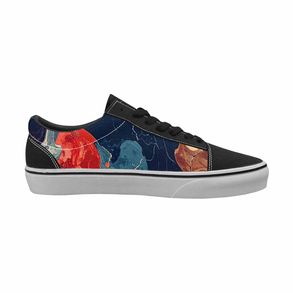 WOMEN'S Marble Skull Canvas Lace-Up Aesthetic Shoes