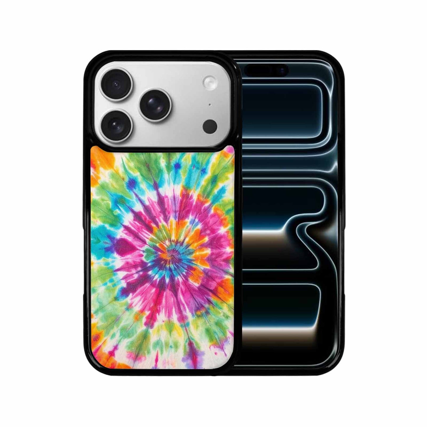 iPhone 17 Pro Case — Tie Dye Rainbow Twist Custom Tie, Personalized Phone Case