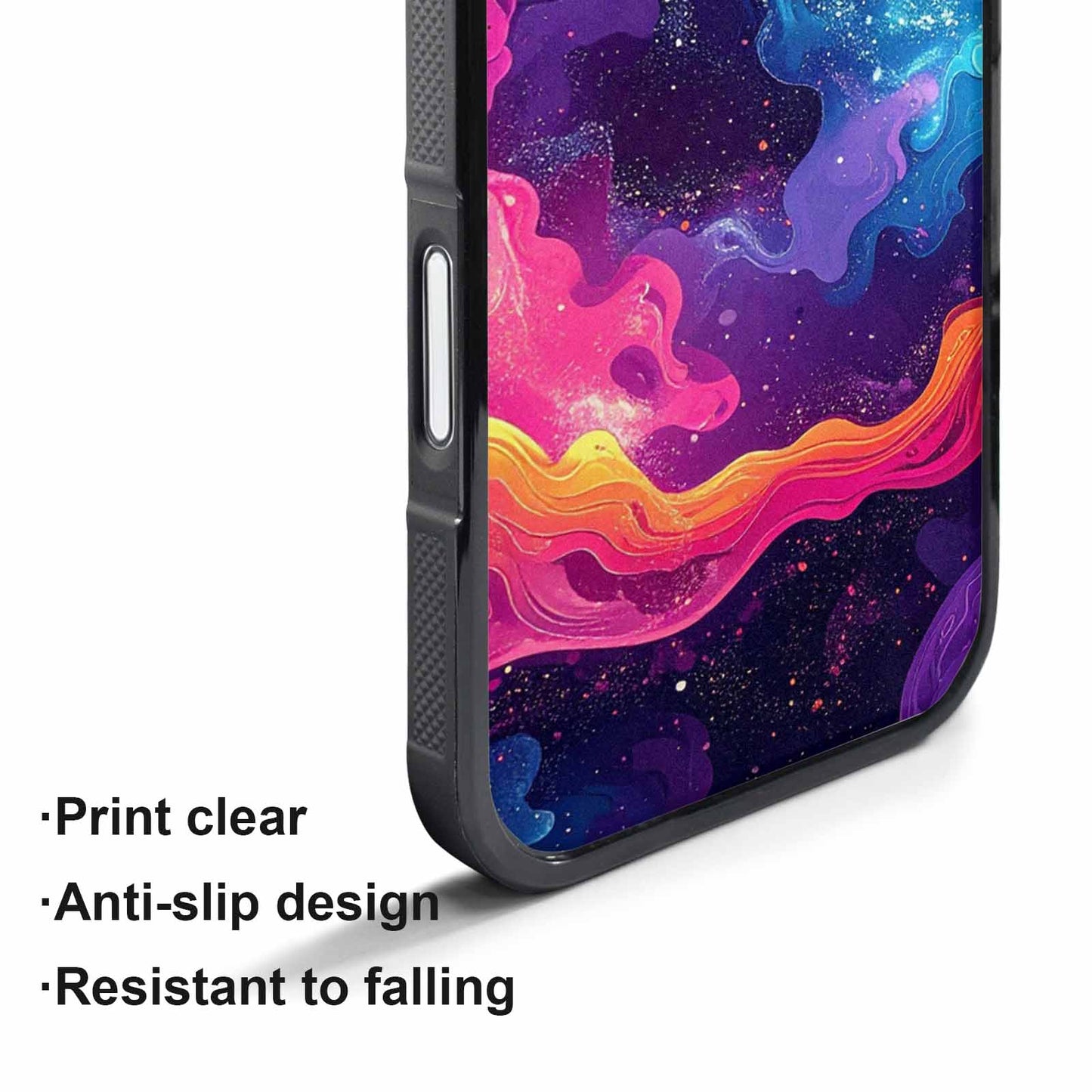 iPhone 17 Air Case — Rose Galaxy Art Seamless Pattern Galaxy, Custom Printed Phone Case