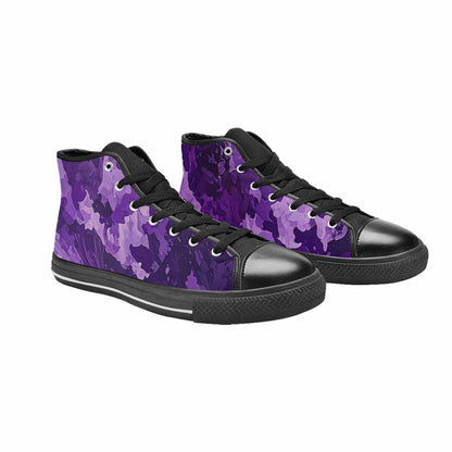 MEN'S Military Camouflage Blotch High Top Canvas Cottagecore Custom Sneakers