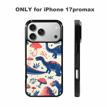 iPhone 17 Pro Max Case — Vintage Dinosaurs Mushroom Retro Vintage, Unique Phone Case Design
