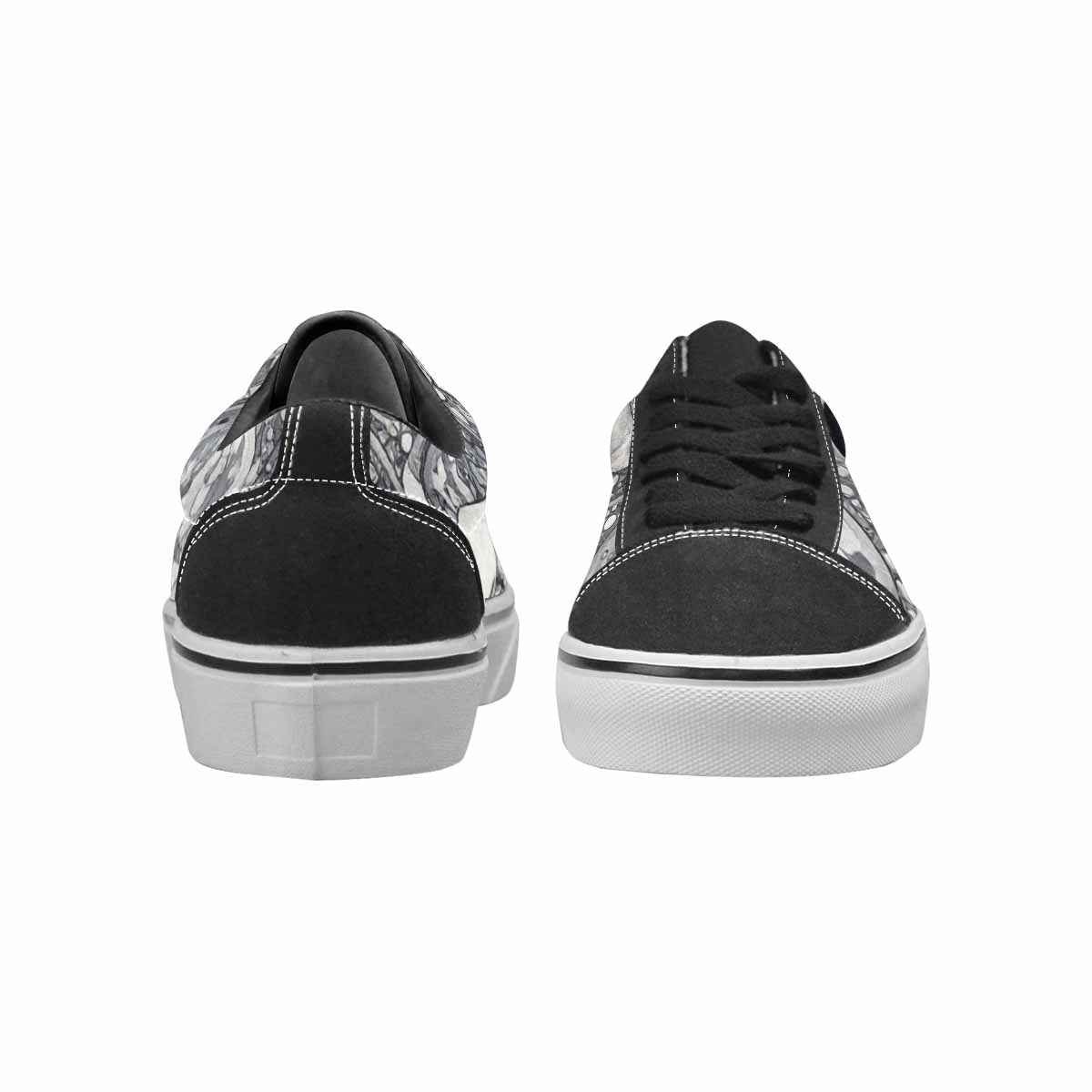 WOMEN'S Wolves Everywhere Collage Canvas Lace-Up Vivid Shoes