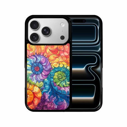 iPhone 17 Pro Case — Tie Dye Swirls Black White Tie, Custom Printed Phone Case