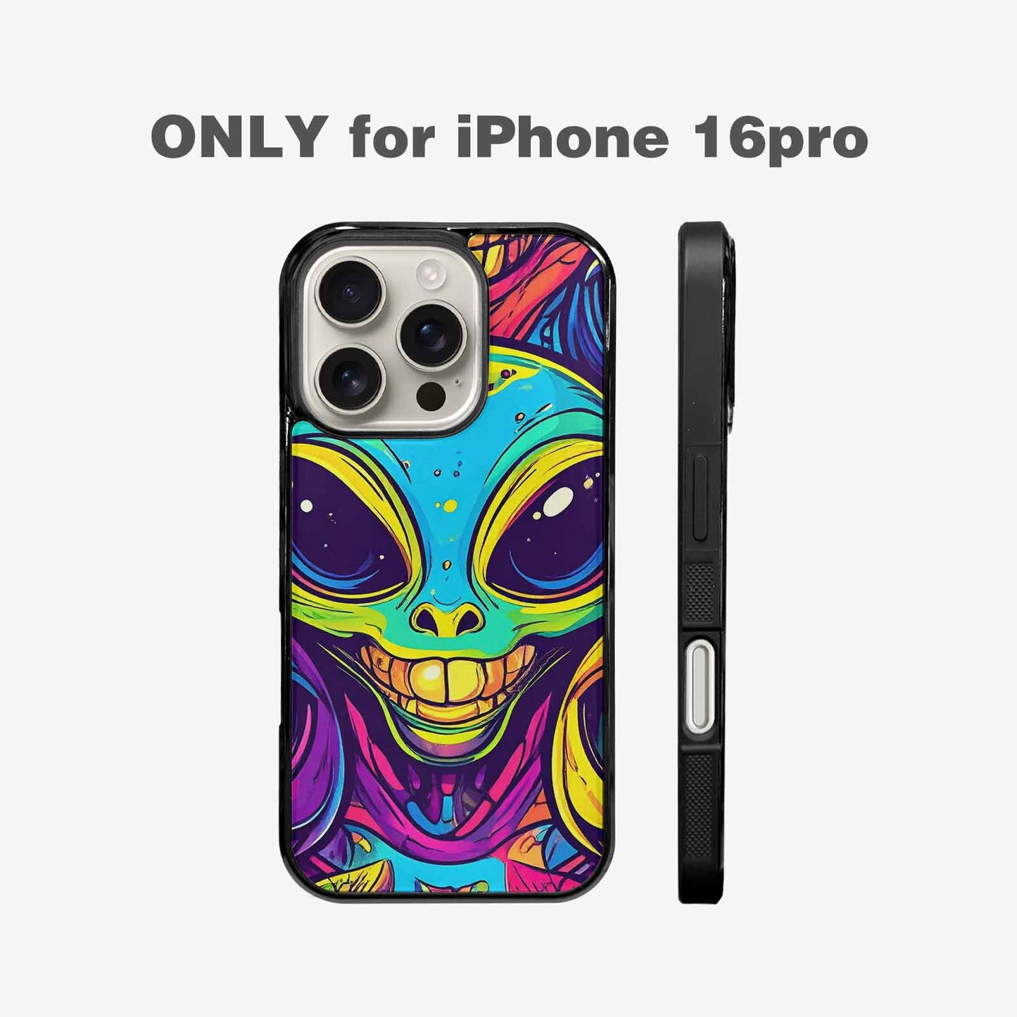 iPhone 16 Pro Case — Alien Ufo Cartoon, Custom Made Phone Cover