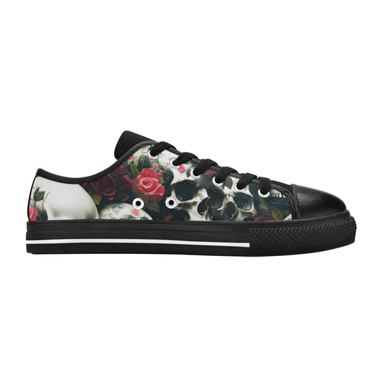MEN'S Rose Skulls Dark 5 Canvas Dark Academia Custom Sneakers
