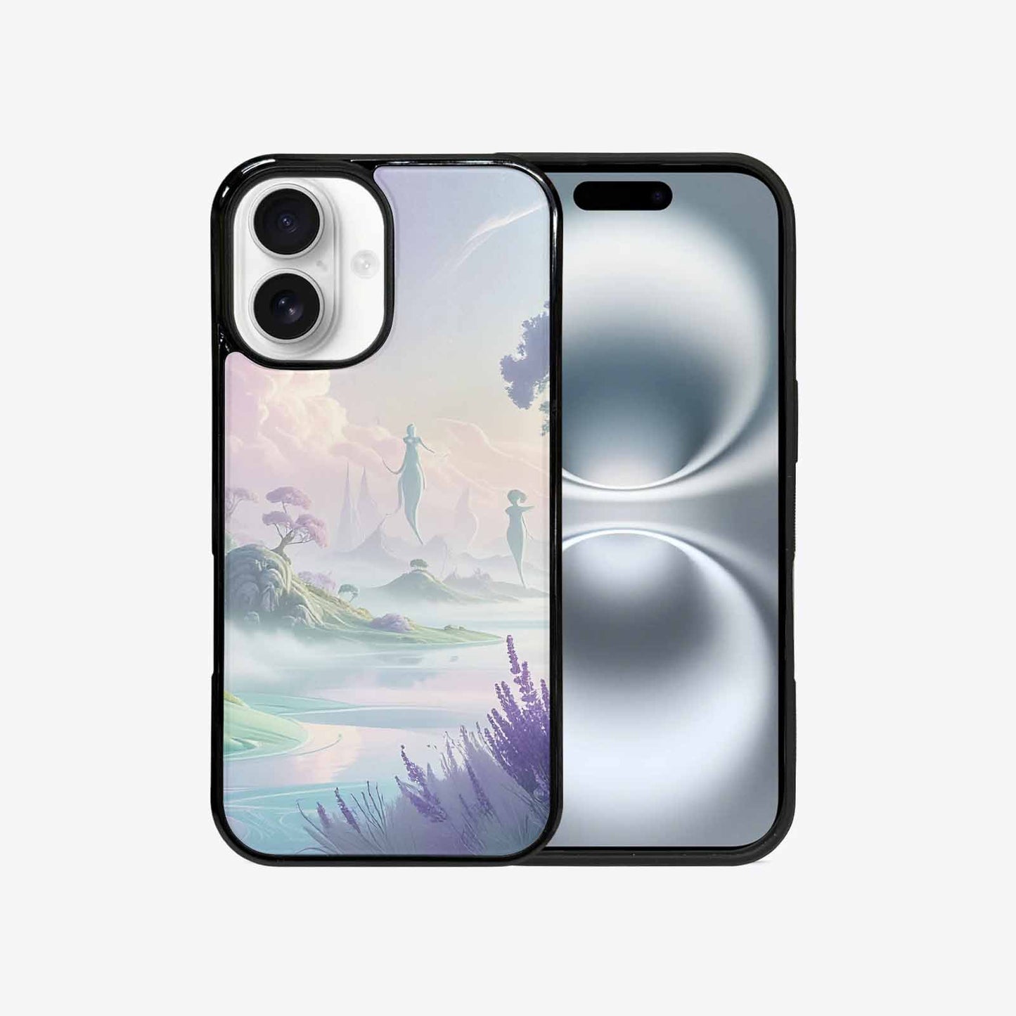 iPhone 16 Case — Surrealist Dreamscape Illustration Pattern, Original Design Phone Case