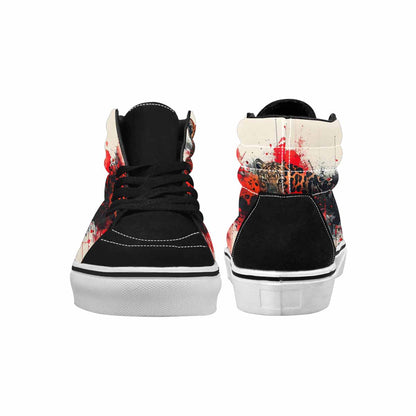 MEN'S Animal Print (black & High Top Canvas Dark Academia Sneakers