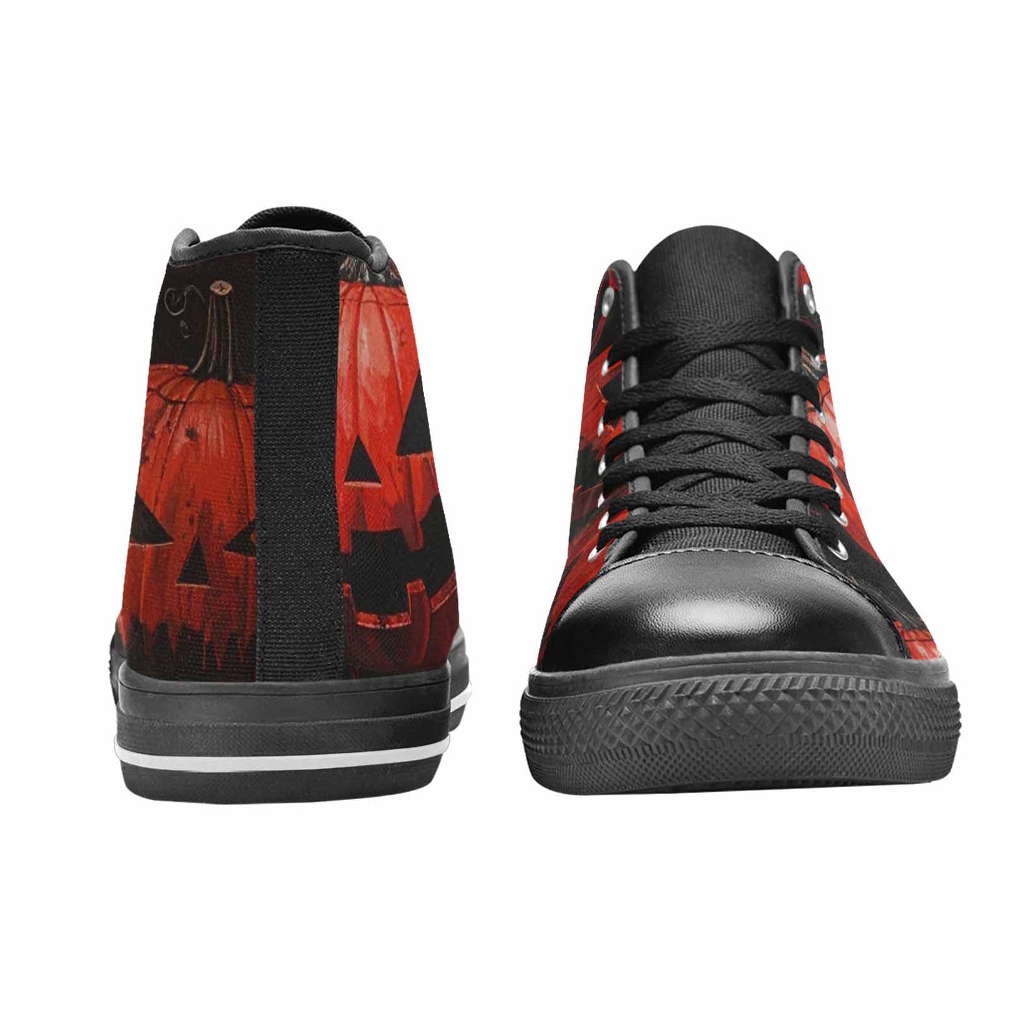 MEN'S Bloody Pumpkin Face High Top Canvas Dark Academia Custom Sneakers