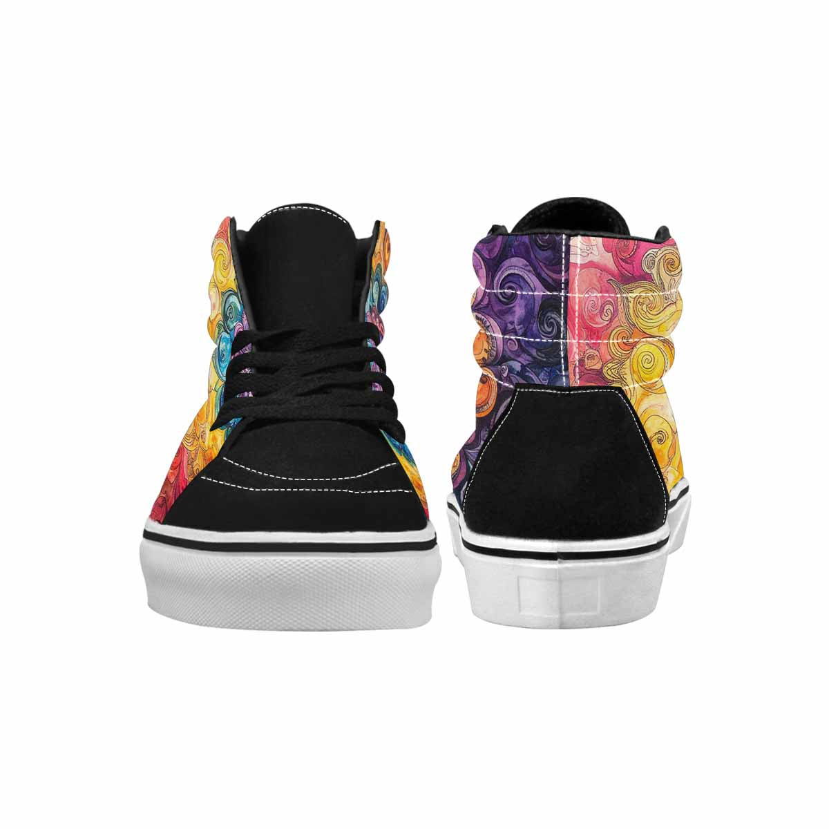 MEN'S Tie High Top Canvas Vibrant Chaos Sneakers